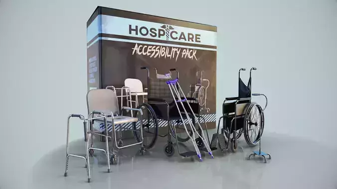 Accessibility Pack Low-poly 3D model