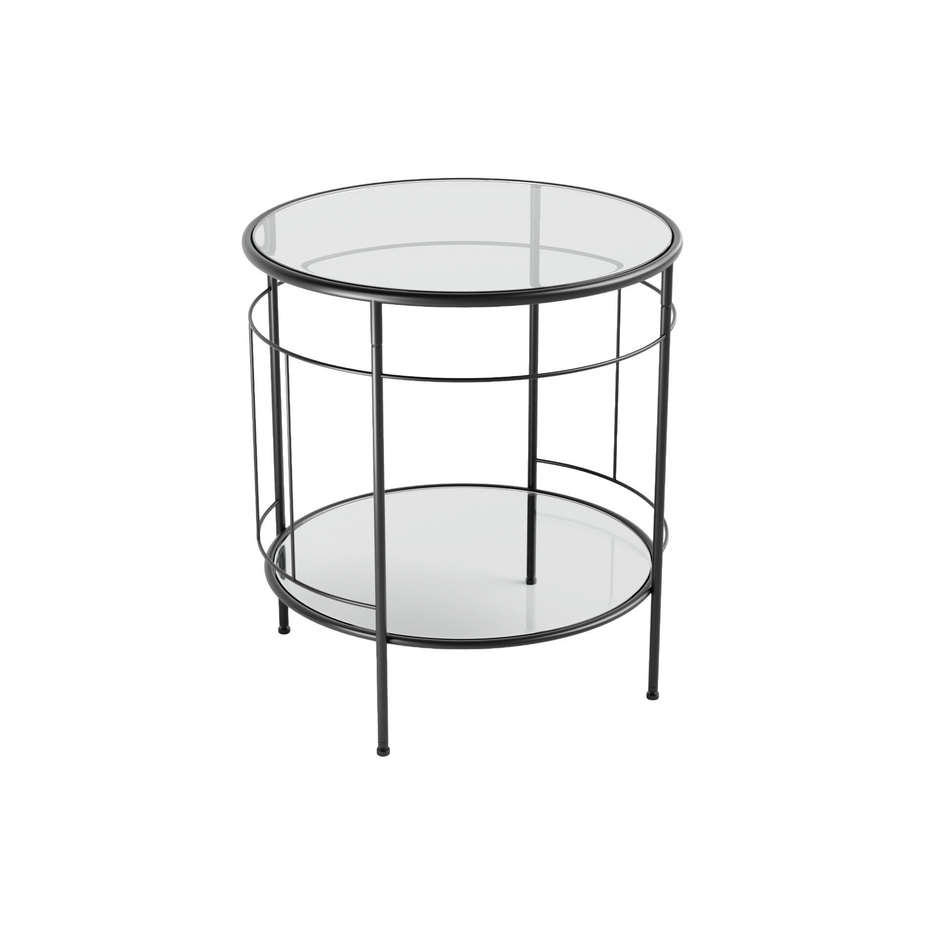 Round Glass Table 3D model_3