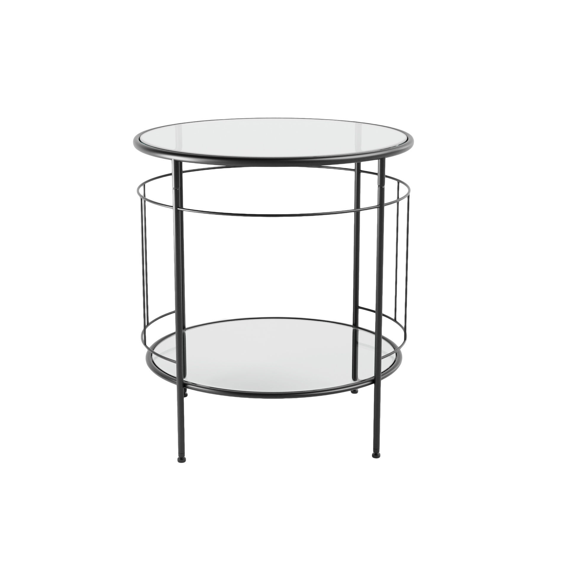 Round Glass Table 3D model_1