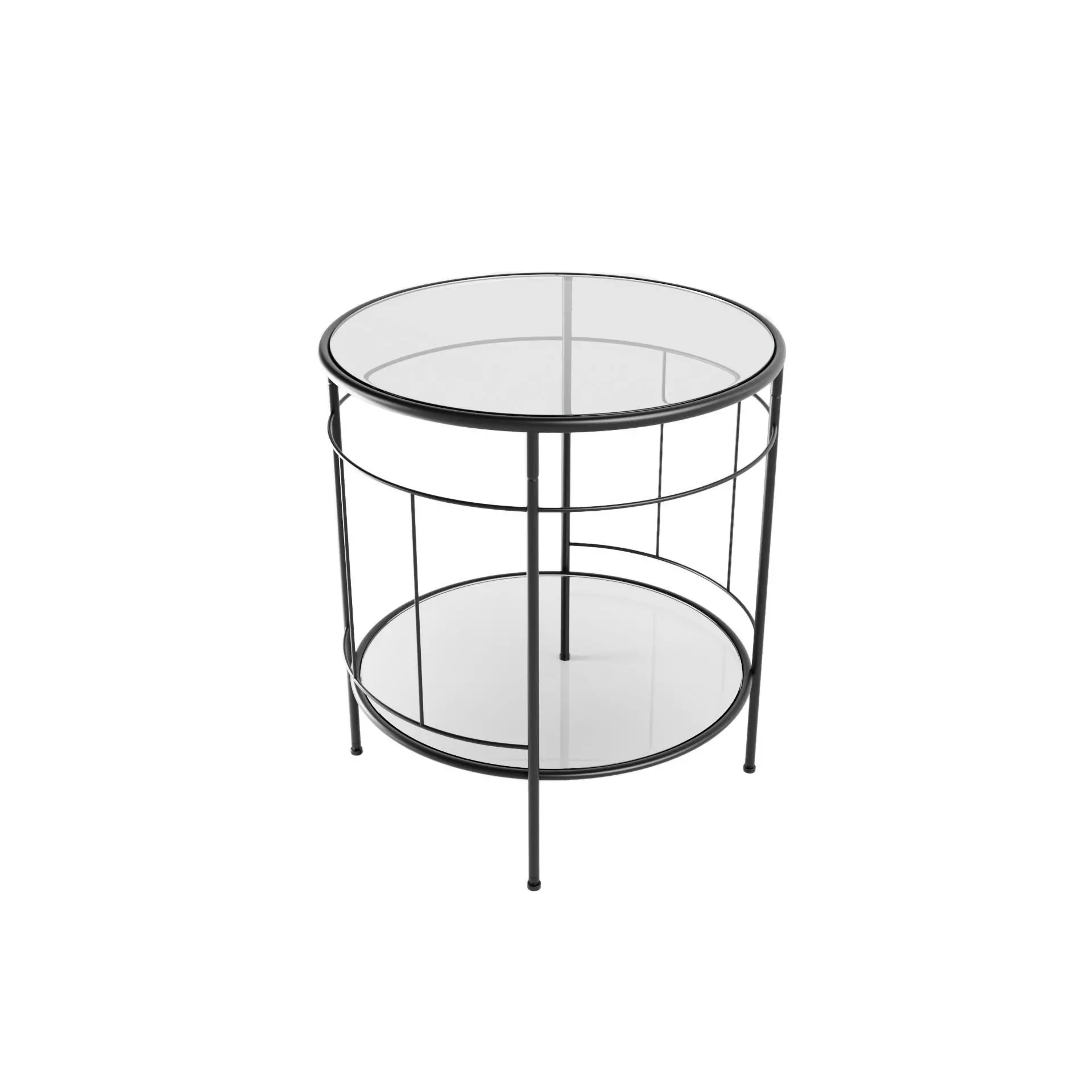 Round Glass Table 3D model_0