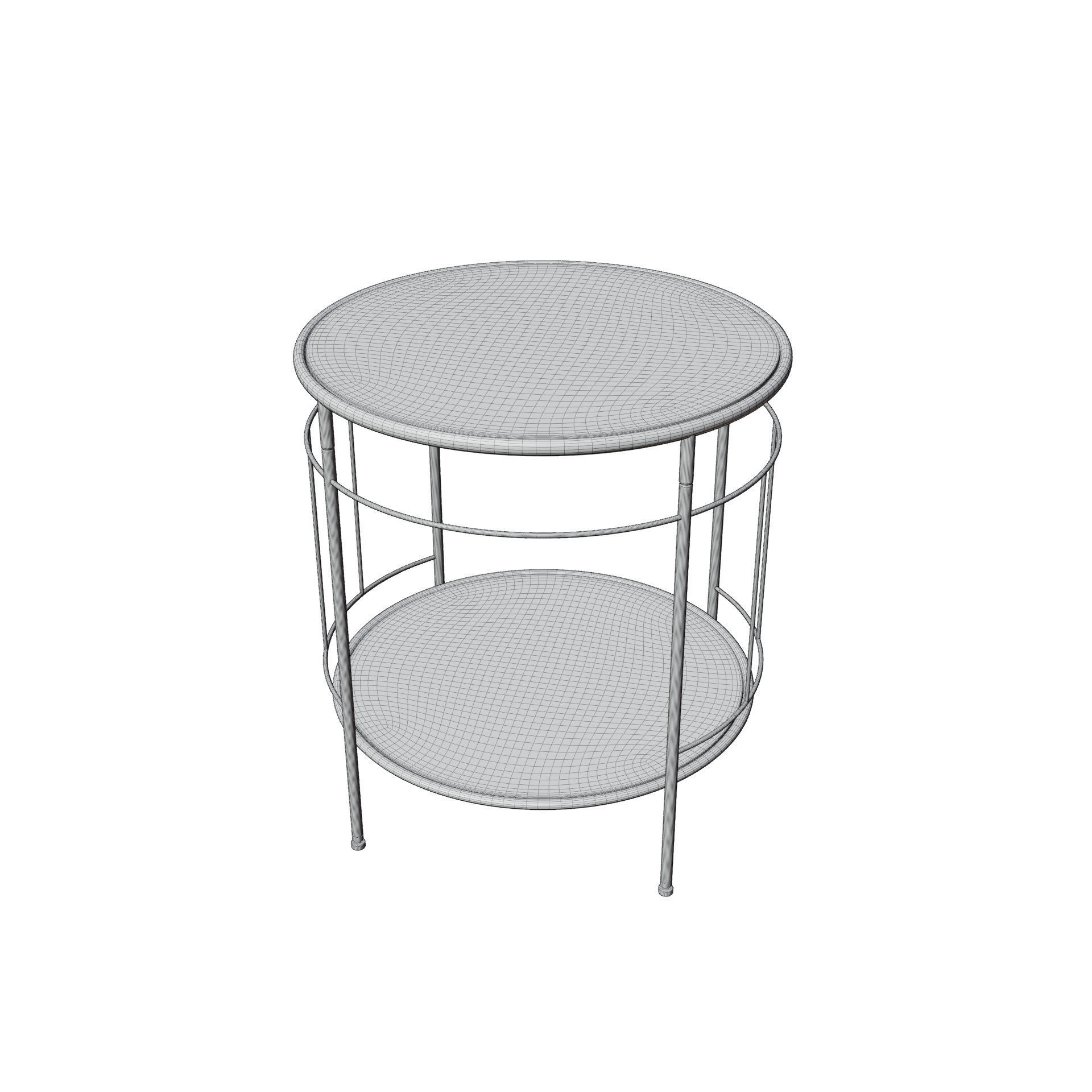 Round Glass Table 3D model_6
