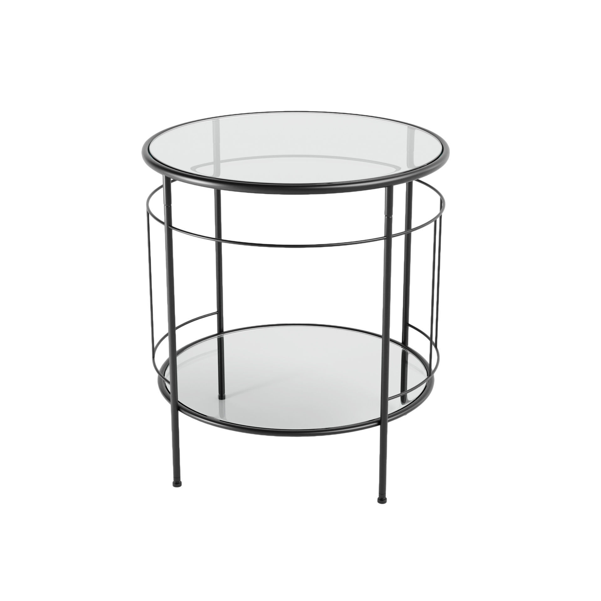 Round Glass Table 3D model_2