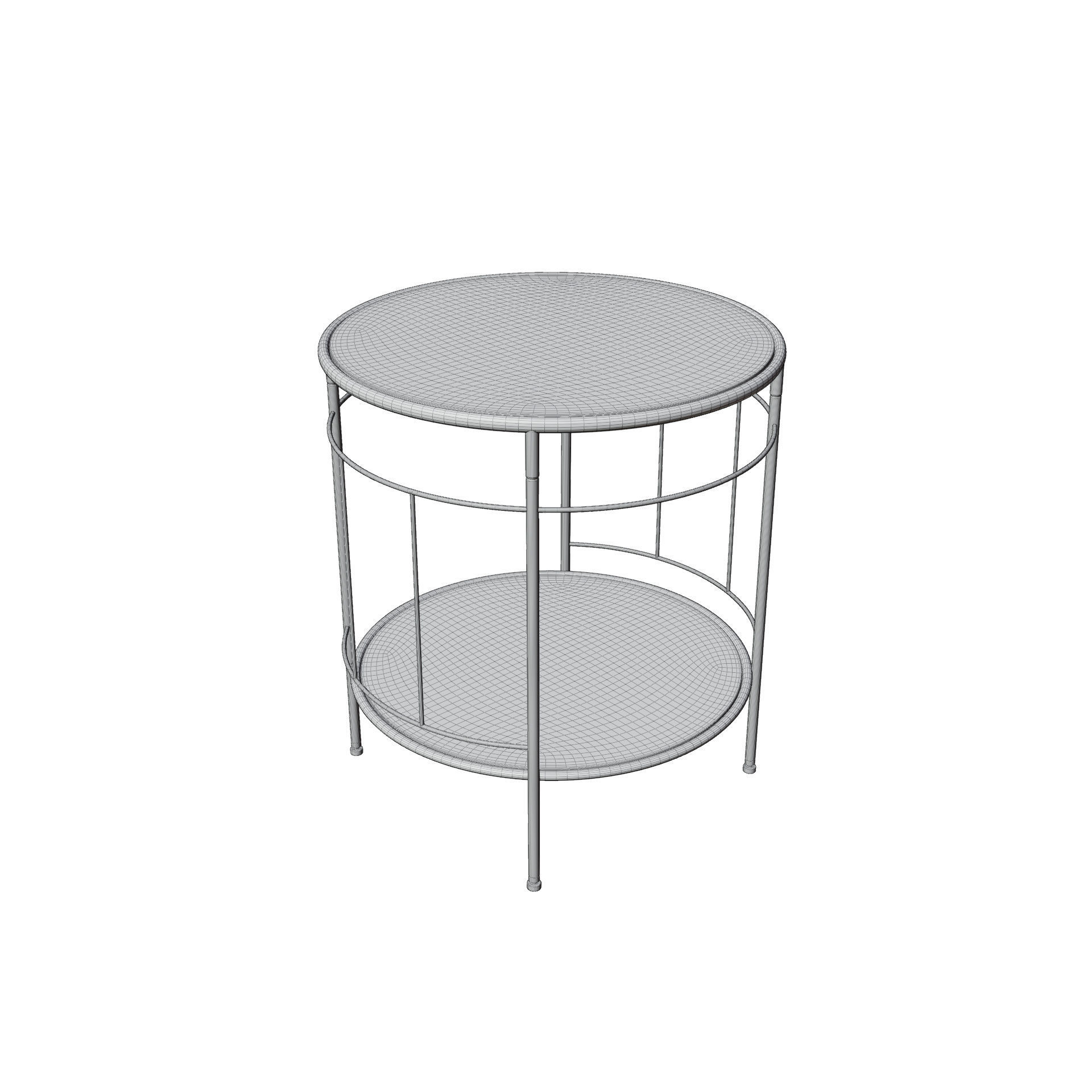 Round Glass Table 3D model_5