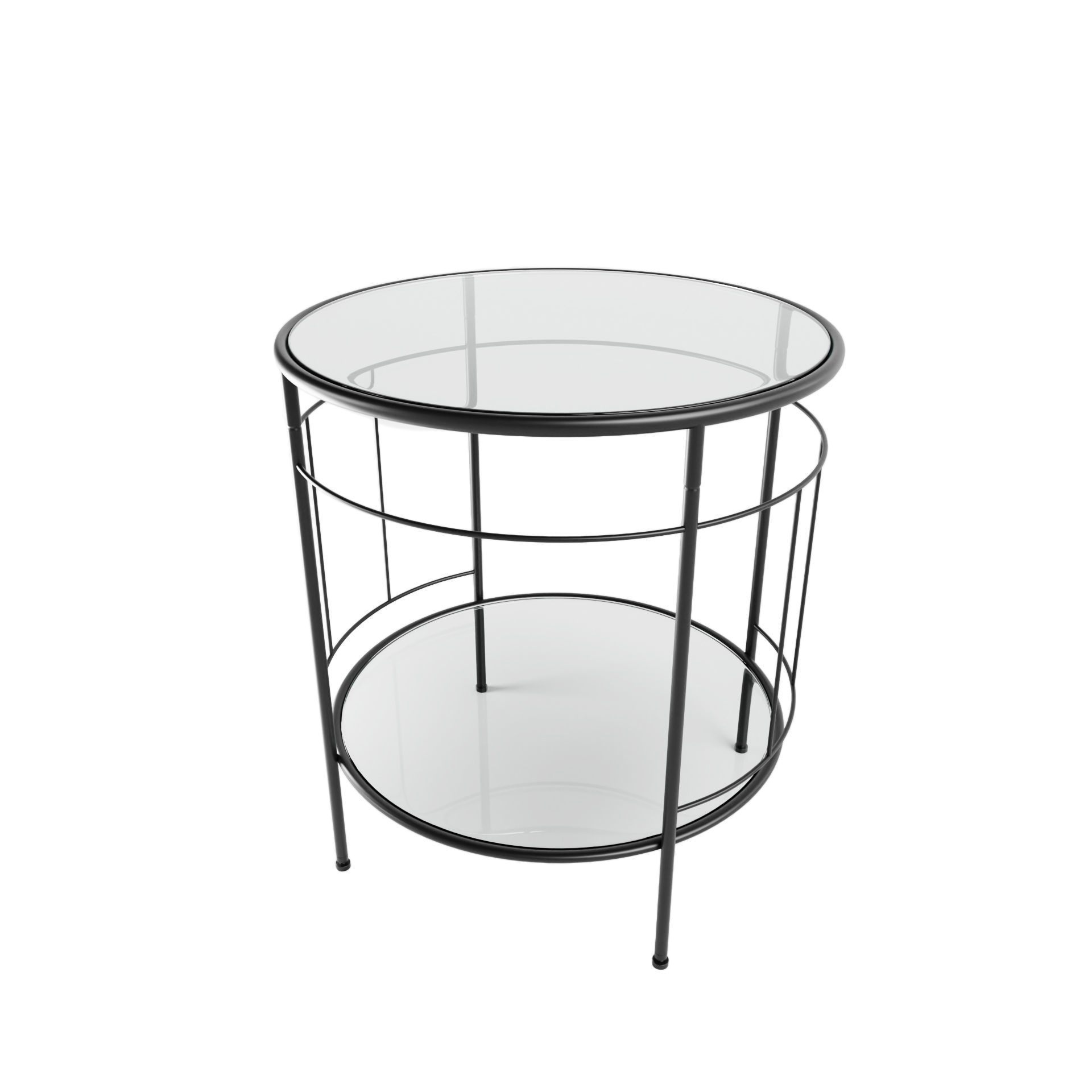 Round Glass Table 3D model_4