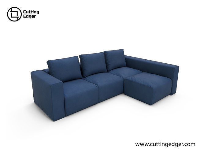 Family Sofa Low-poly 3D model