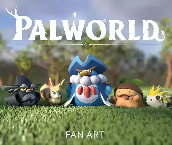 Palworld Pals 11-15 Fanart for 3d Printing