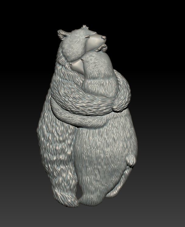 THE PENDANT IS A PAIR OF BEARS IN LOVE Printable Model 3D print model_4