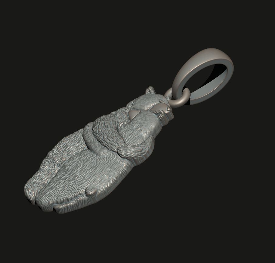 THE PENDANT IS A PAIR OF BEARS IN LOVE Printable Model 3D print model_6
