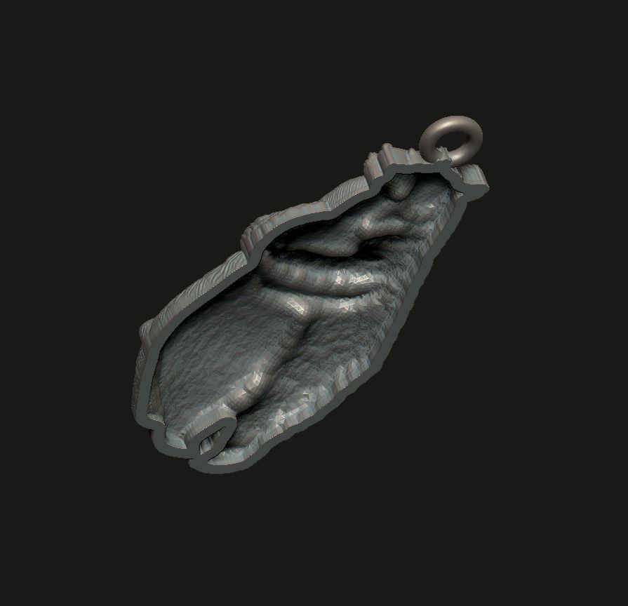 THE PENDANT IS A PAIR OF BEARS IN LOVE Printable Model 3D print model_7