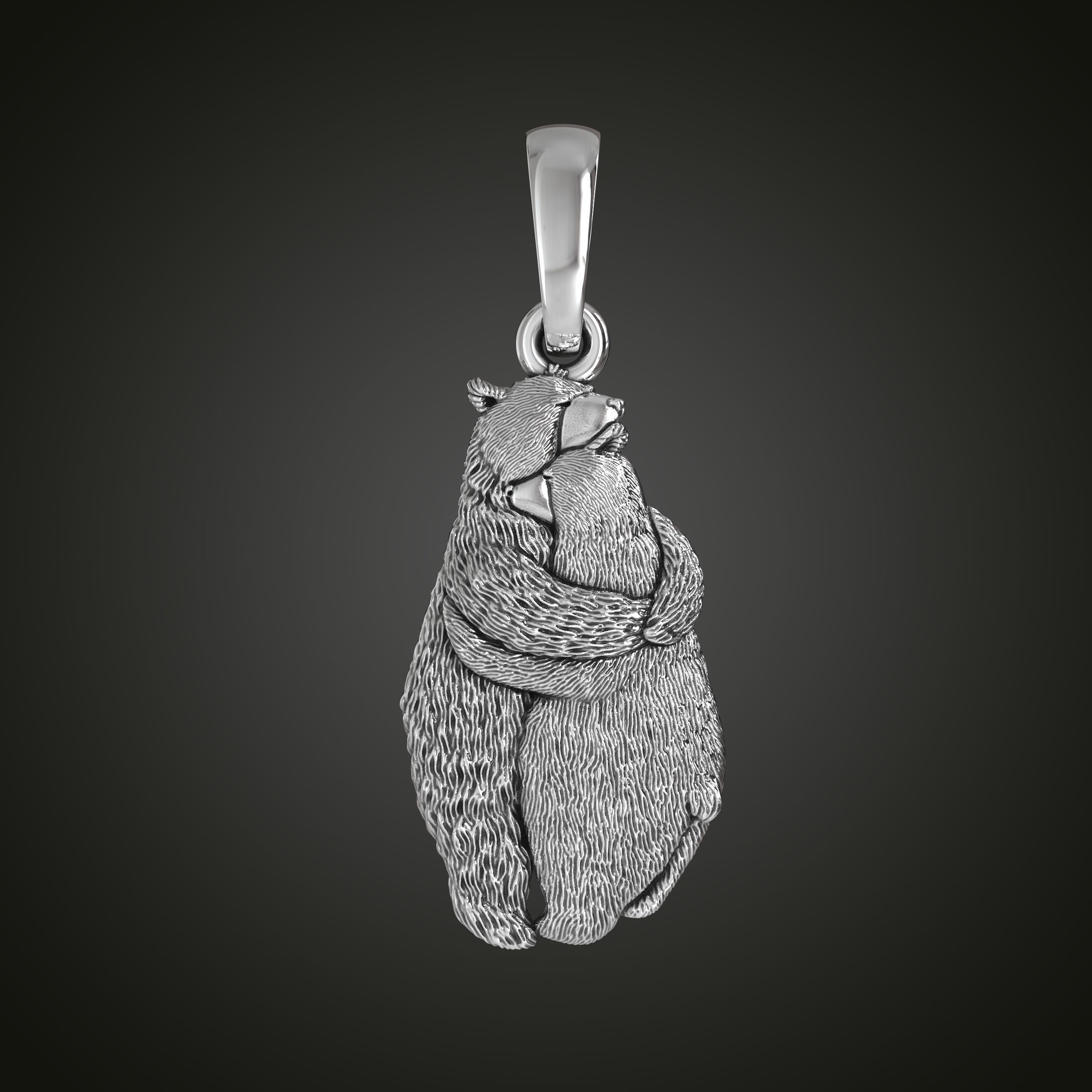 THE PENDANT IS A PAIR OF BEARS IN LOVE Printable Model 3D print model_1