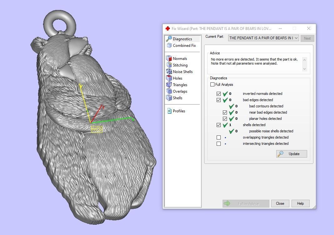 THE PENDANT IS A PAIR OF BEARS IN LOVE Printable Model 3D print model_8