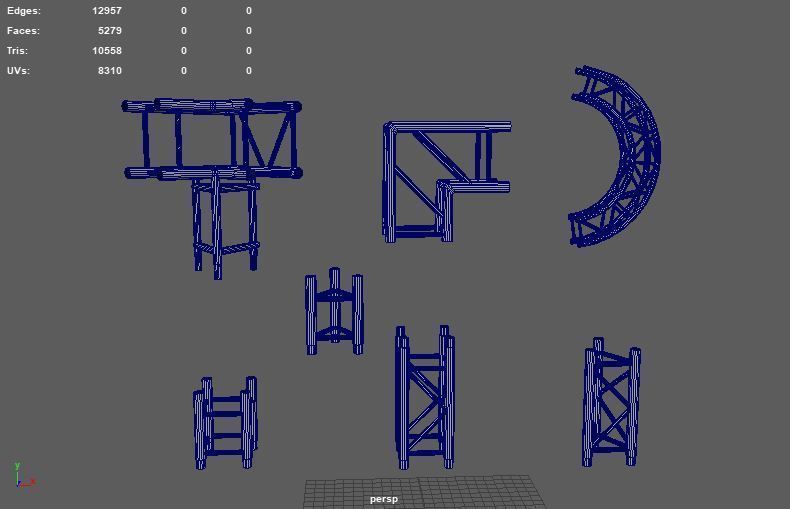 Truss design 3D model_7