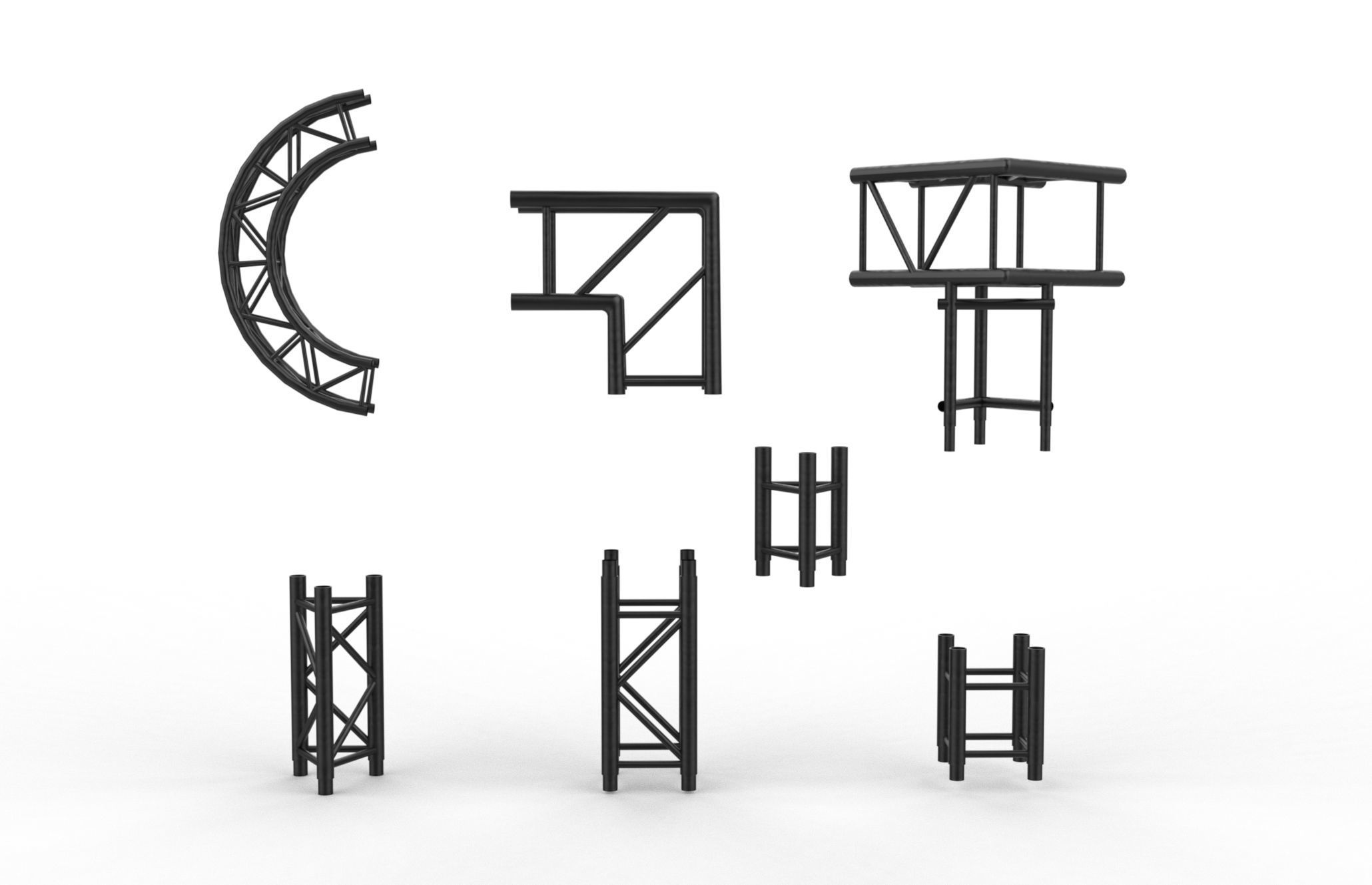 Truss design 3D model_1