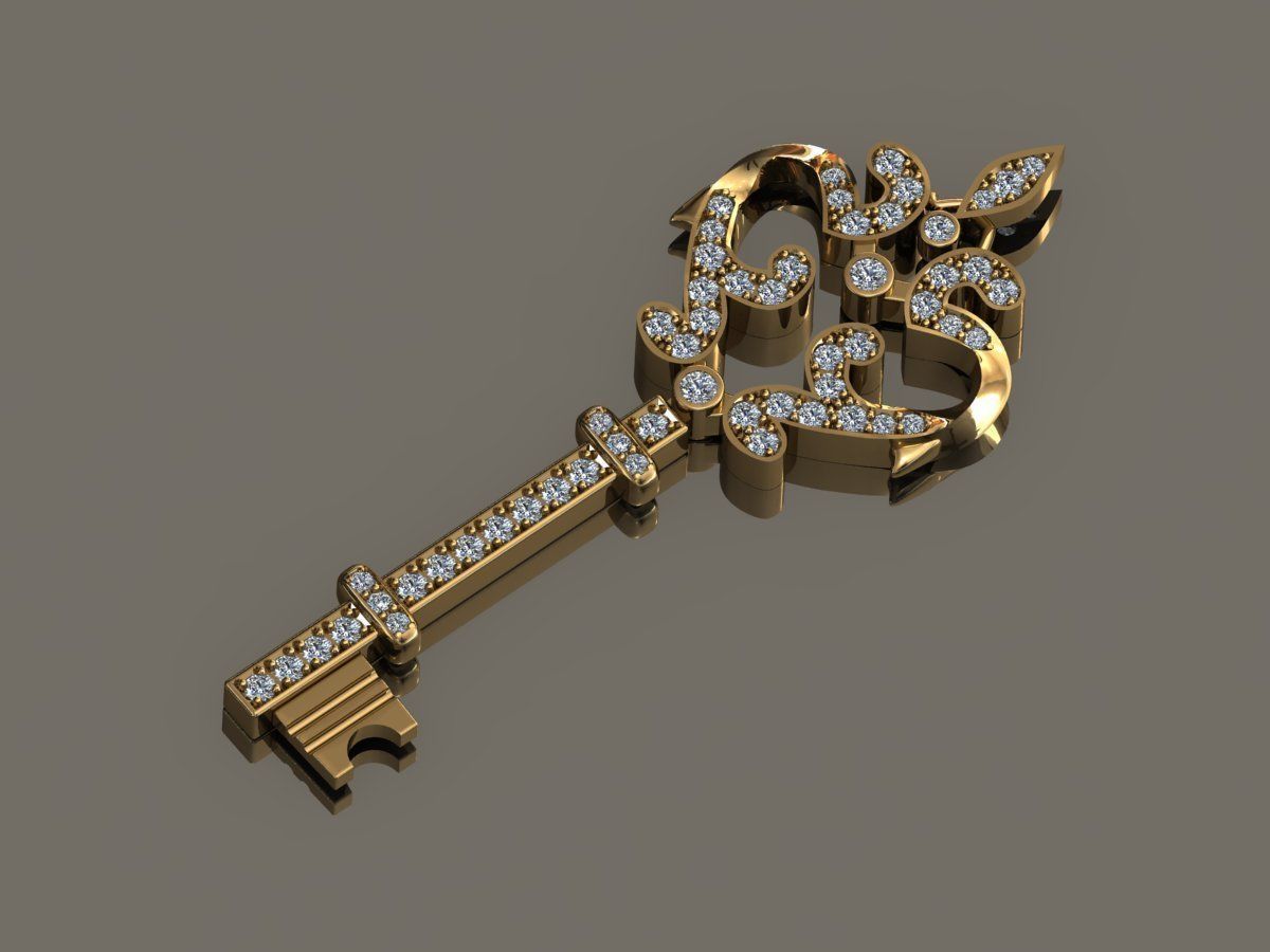Key pendant 1 3D print model_3