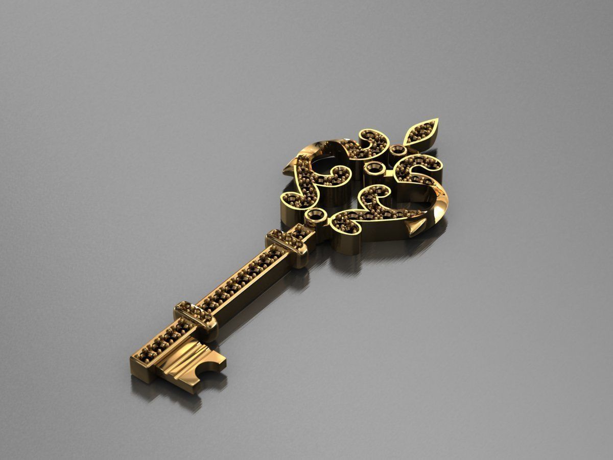 Key pendant 1 3D print model_4