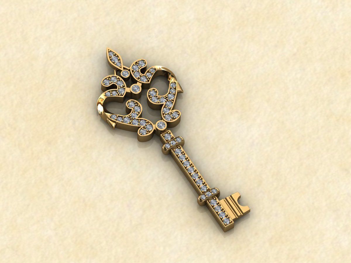 Key pendant 1 3D print model_2