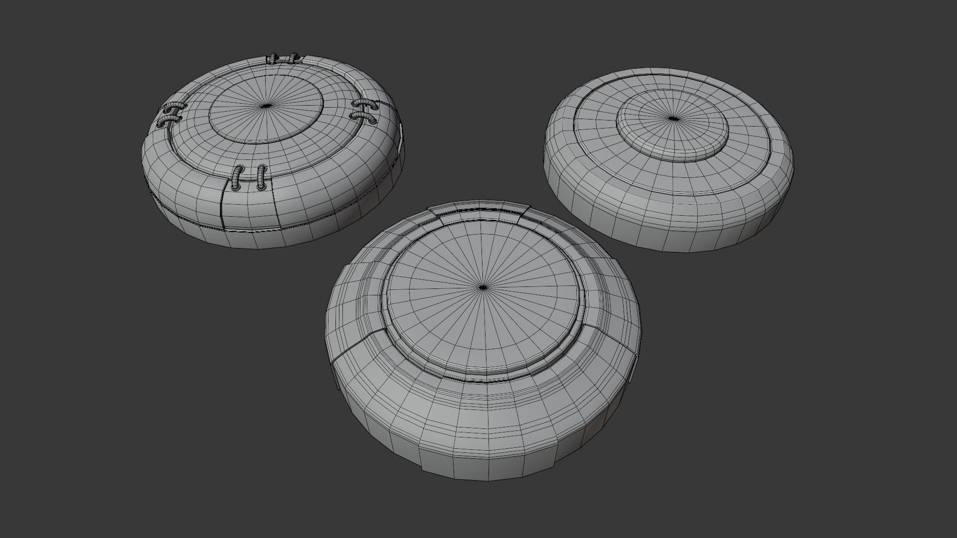 Sci-Fi Grenades-Mines Low-poly 3D model_16