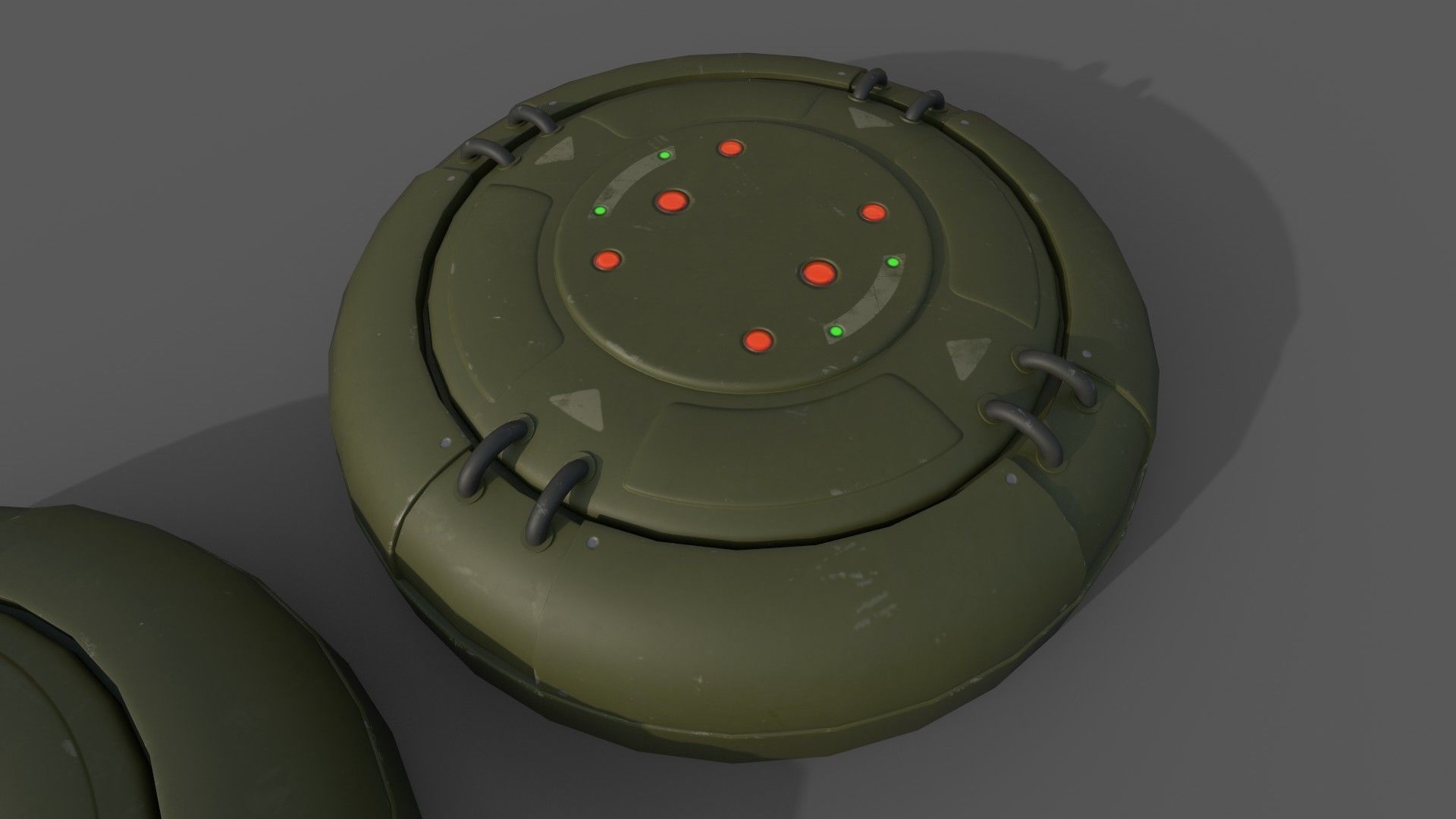 Sci-Fi Grenades-Mines Low-poly 3D model_15