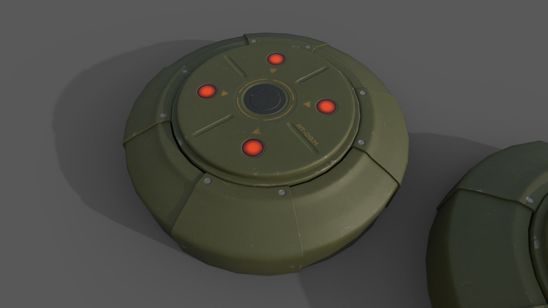 Sci-Fi Grenades-Mines Low-poly 3D model_13