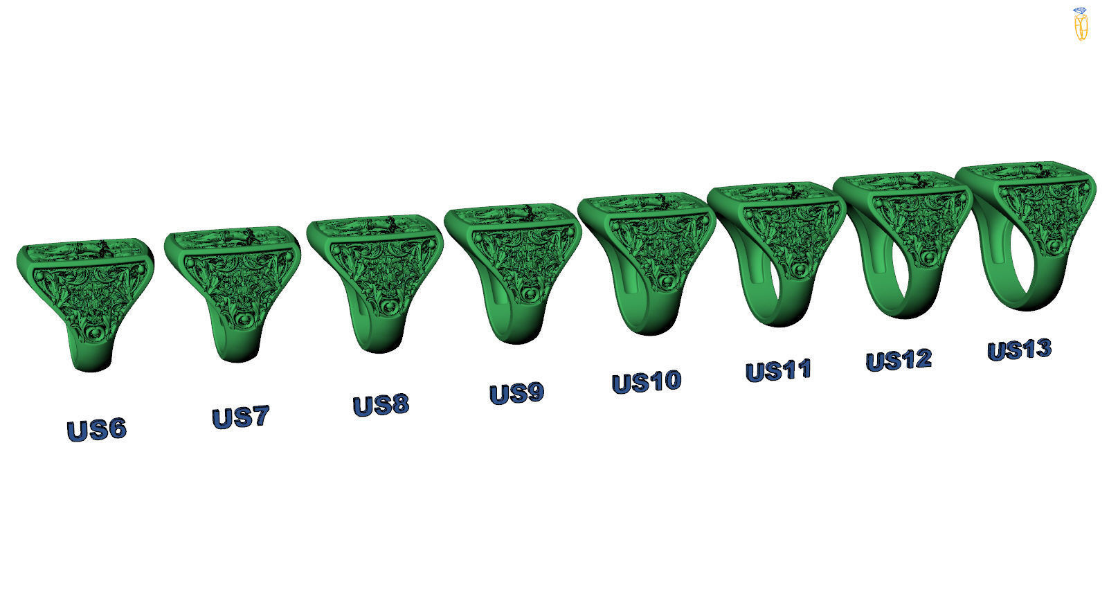 Jesus Christ Crucifix Cross Mary and Saints Christian Ring 3D print model_8