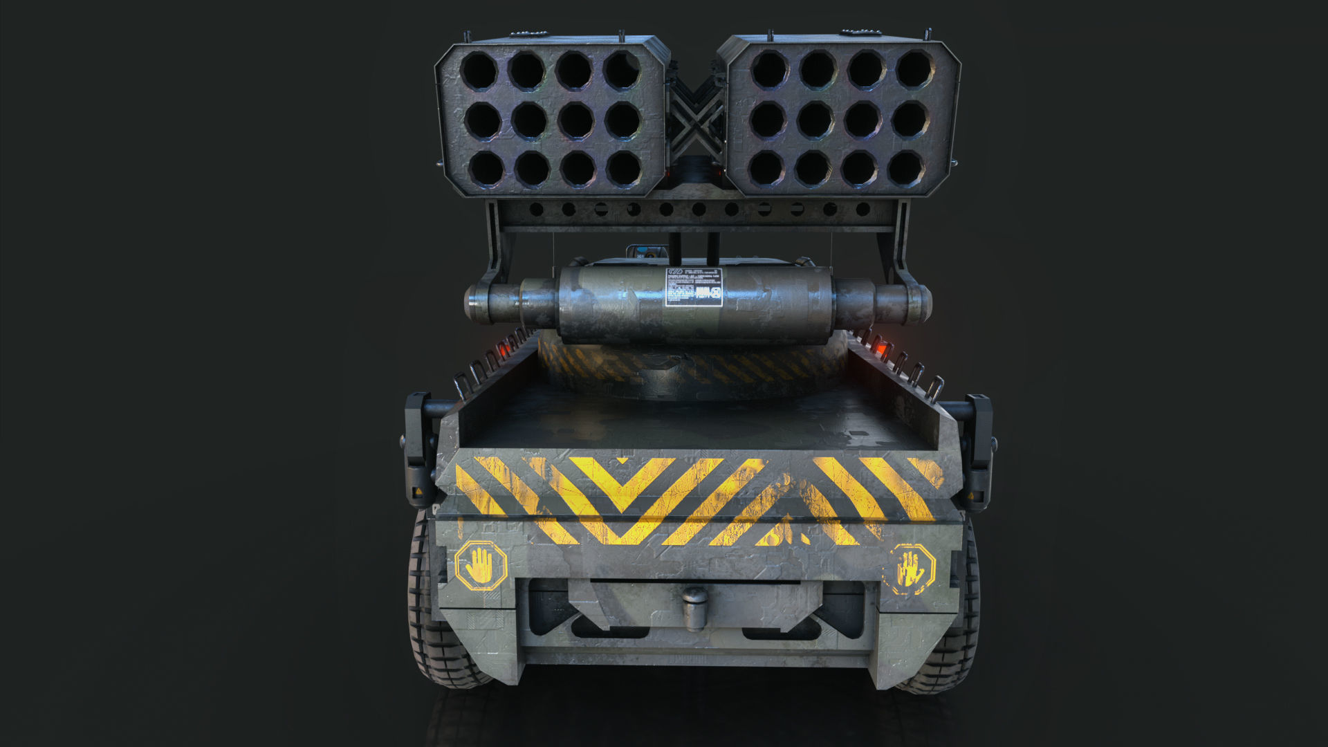 ROCKET LAUNCHER DRONE VEHICLE Low-poly 3D model_4