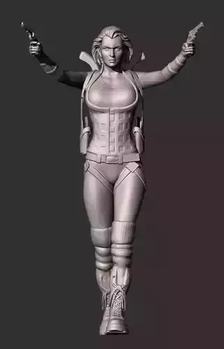 3d model of resident evil actress 