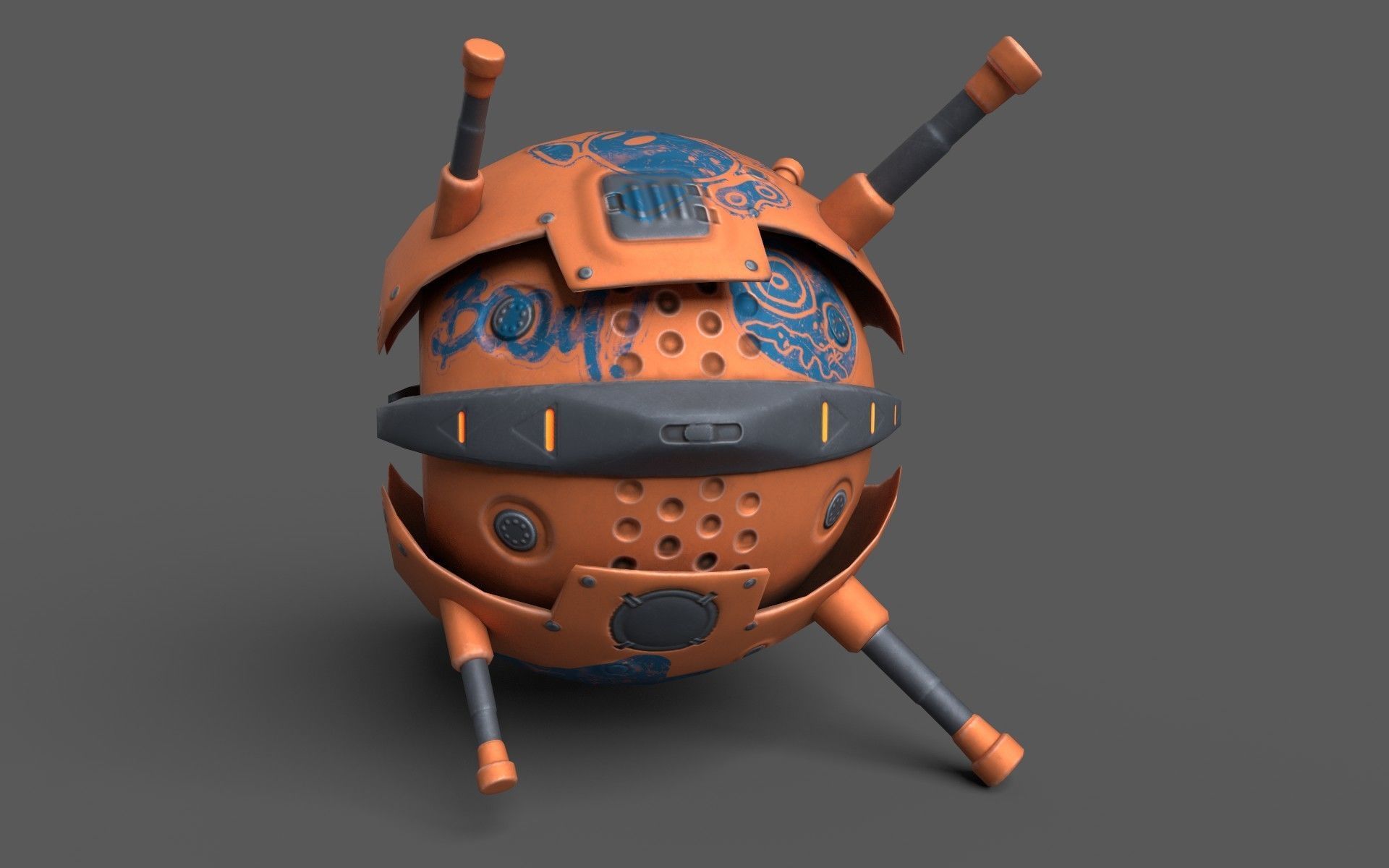 Low-poly Drones Low-poly 3D model_2