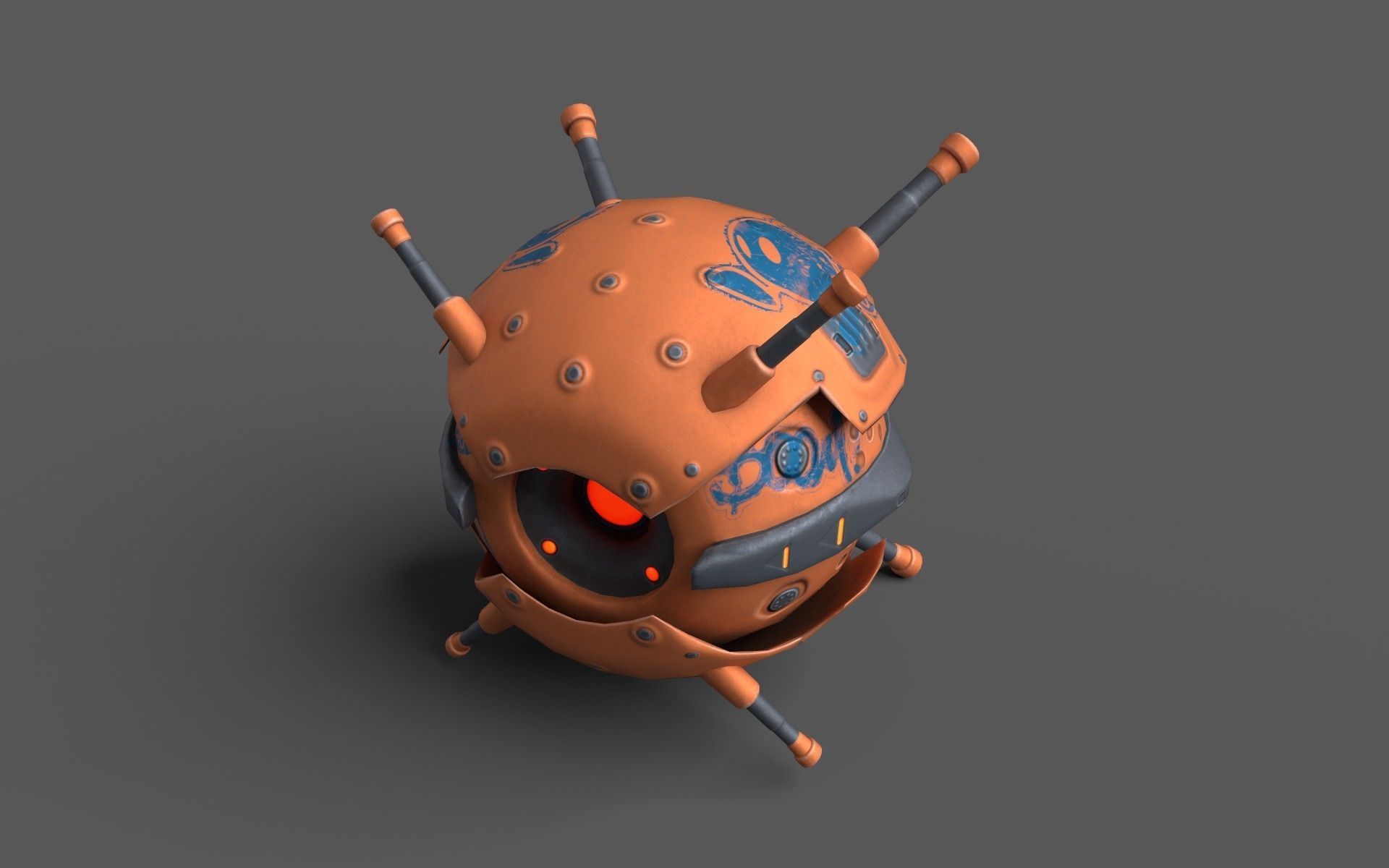 Low-poly Drones Low-poly 3D model_4