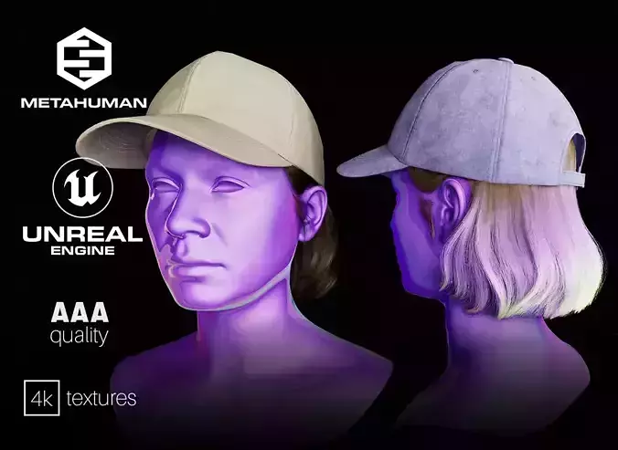Dadhat with Hair for Metahuman FBX Alembic UnrealEngine5 project