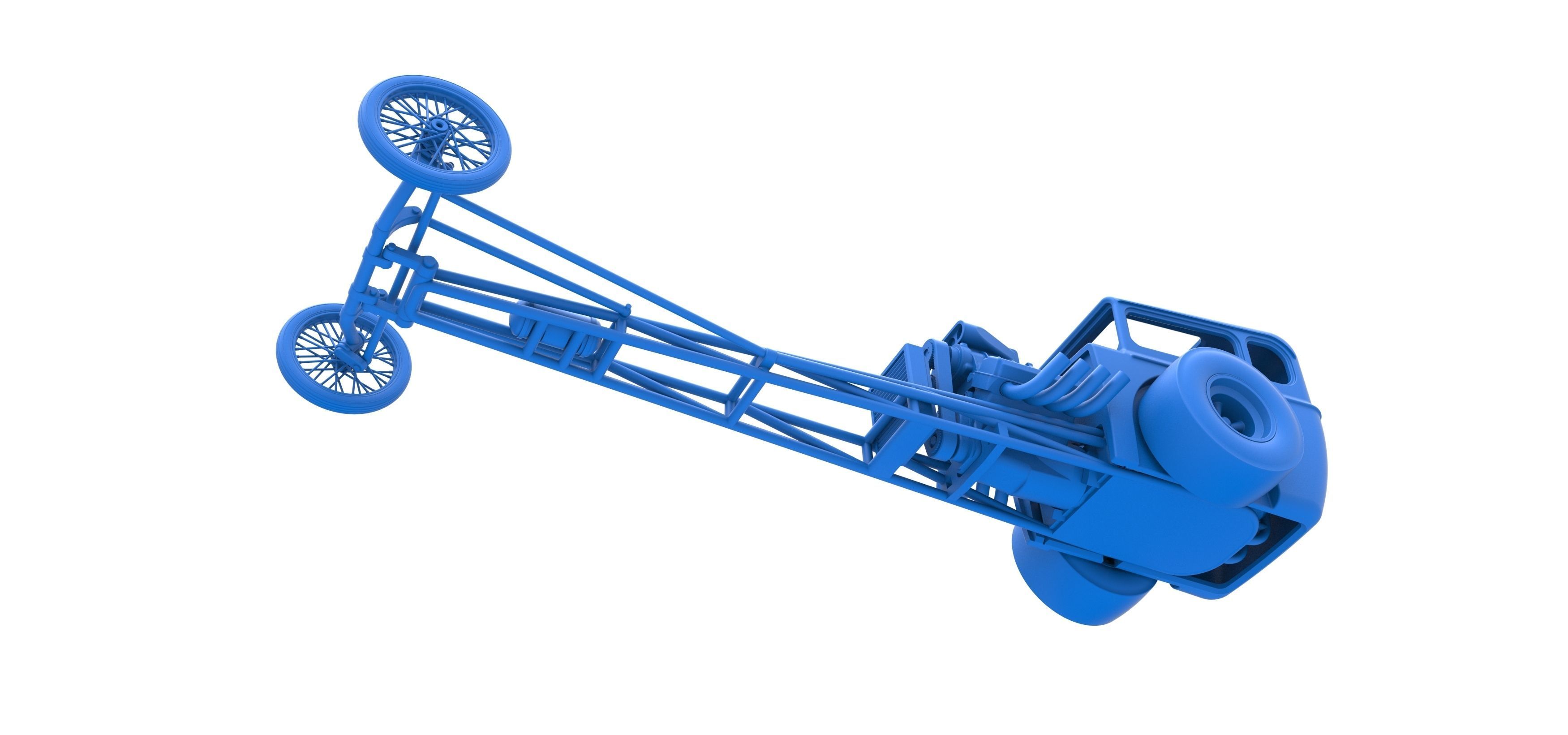 Front engine old school dragster with shell V7 Scale 1 to 25 3D print model_20