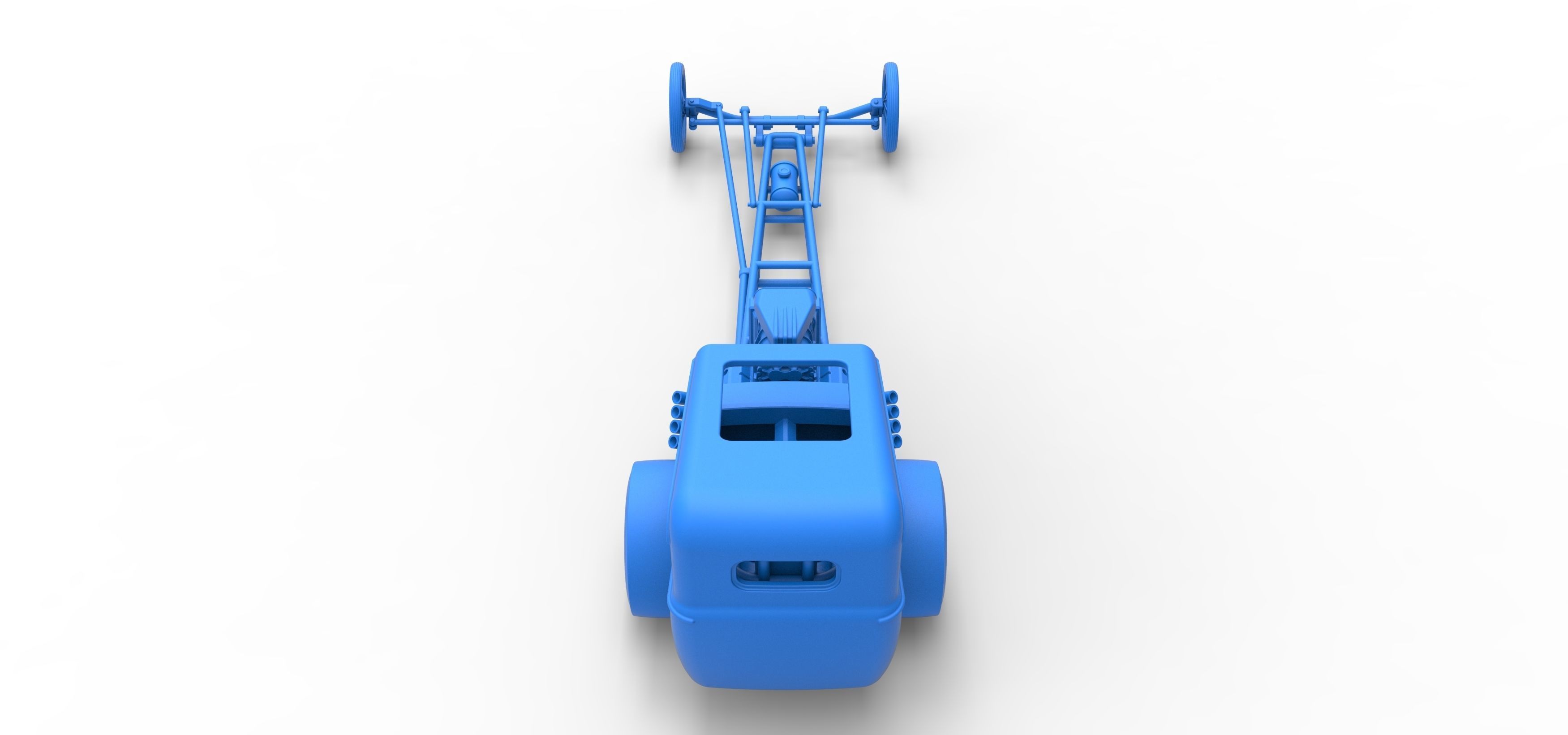 Front engine old school dragster with shell V7 Scale 1 to 25 3D print model_34