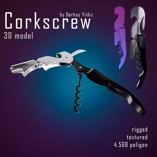 Corkscrew 3D Model 3D model