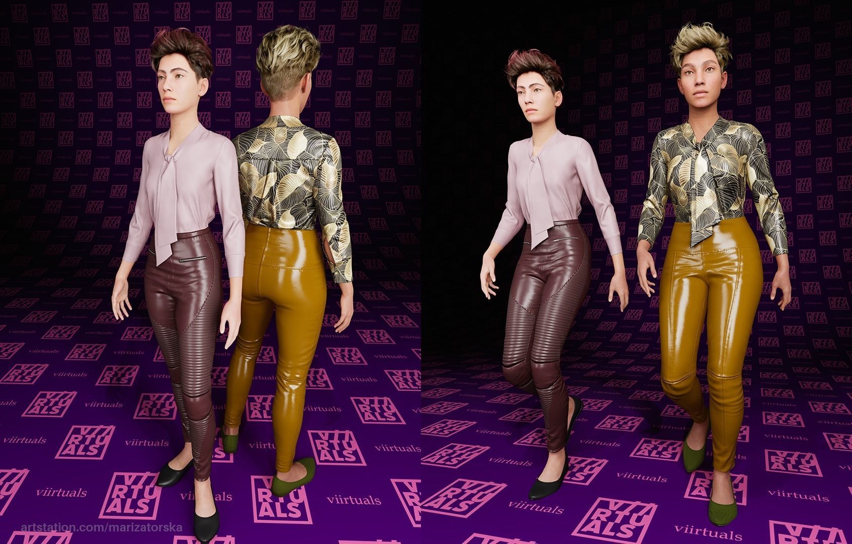 Hair for Metahumans Alembic Hair Asset for UnrealEngine5 Low-poly 3D model_4