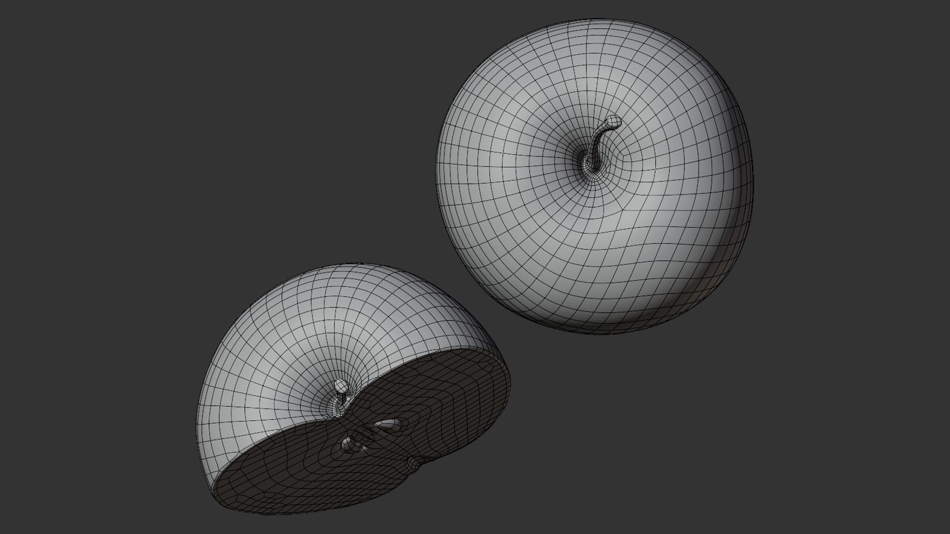 Apple Fruit with Slice - Realistic PBR Texture Low-poly 3D model_11