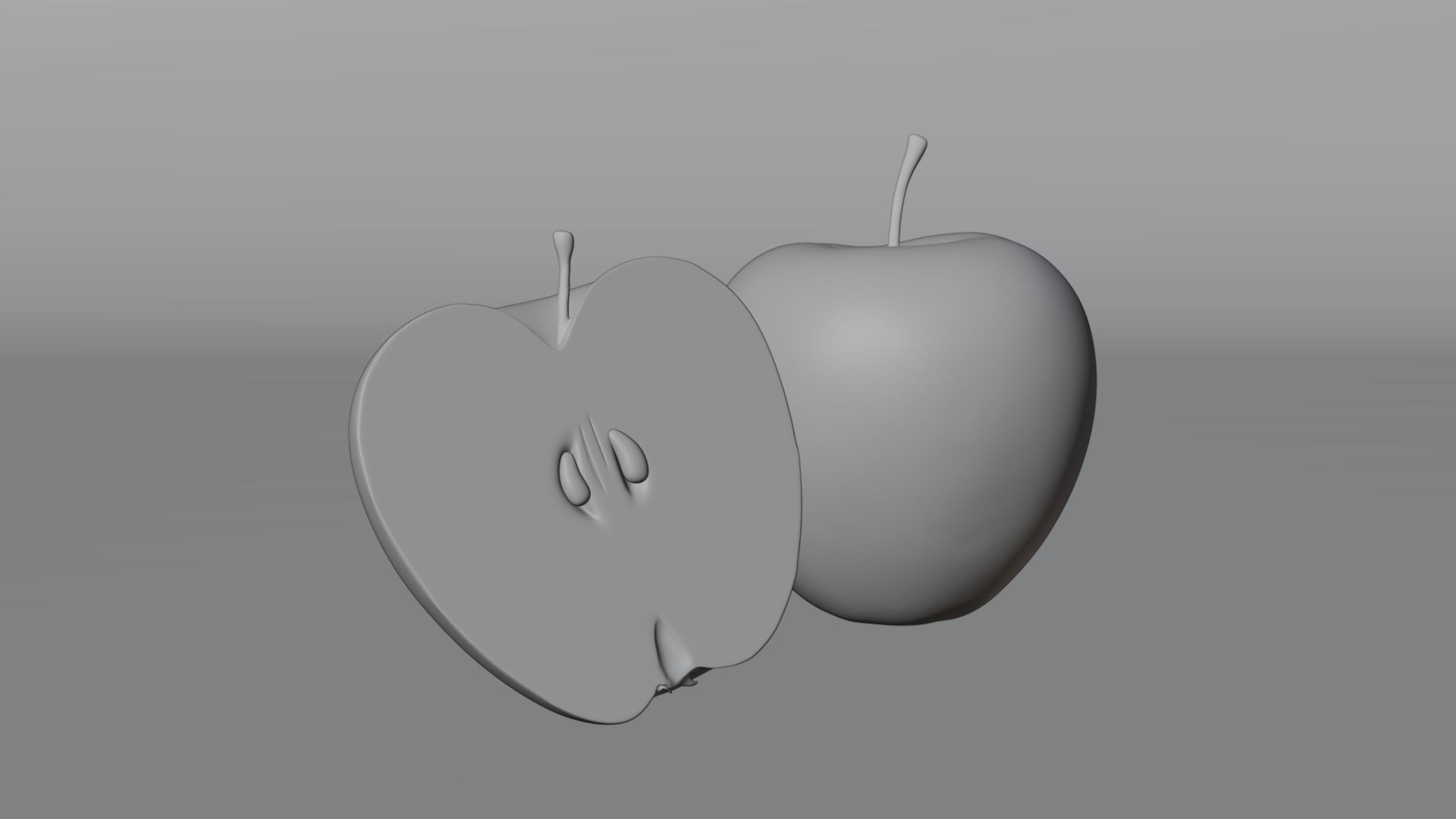 Apple Fruit with Slice - Realistic PBR Texture Low-poly 3D model_7