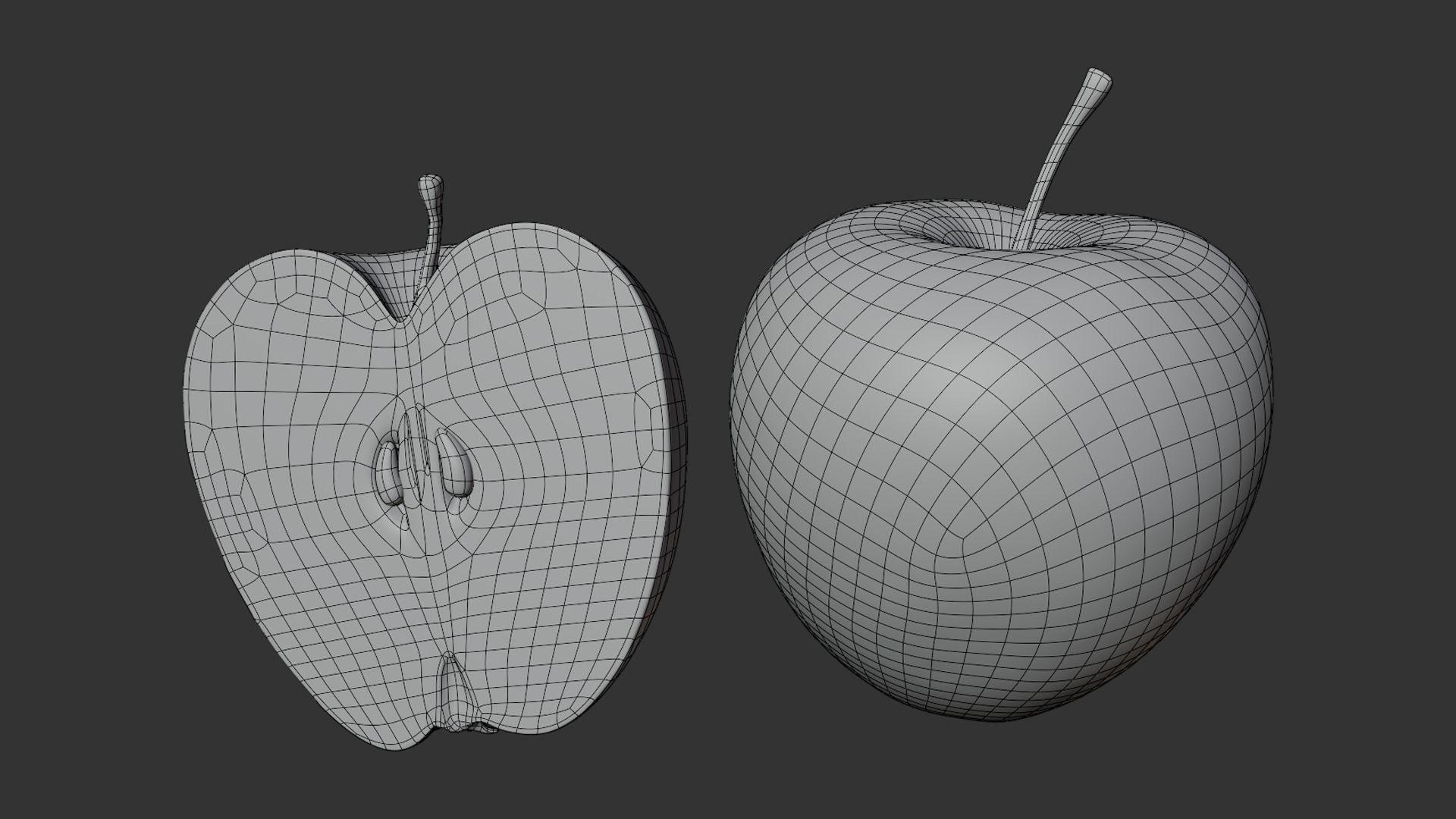 Apple Fruit with Slice - Realistic PBR Texture Low-poly 3D model_9