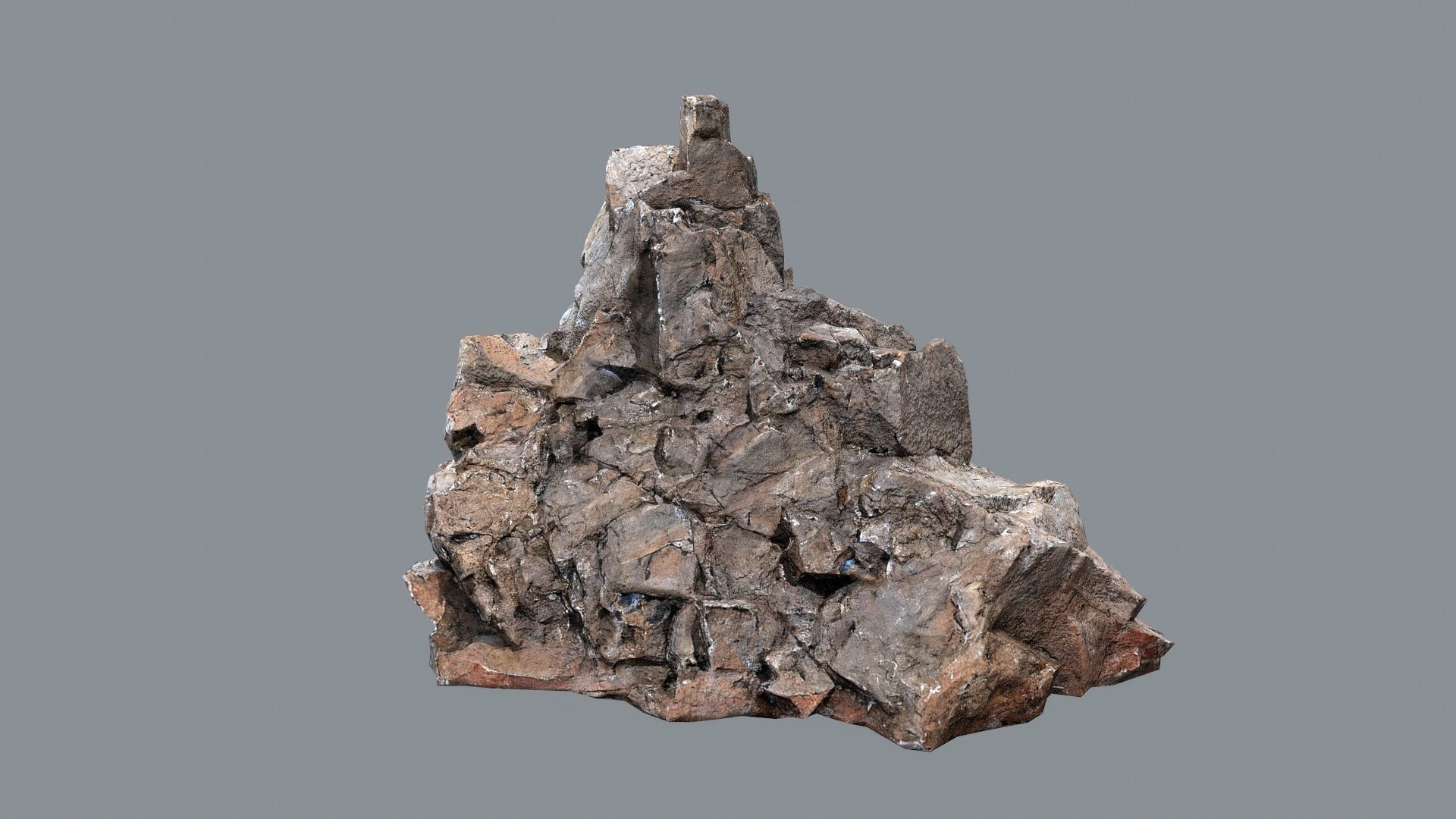 cliff rocks  Low-poly 3D model_8