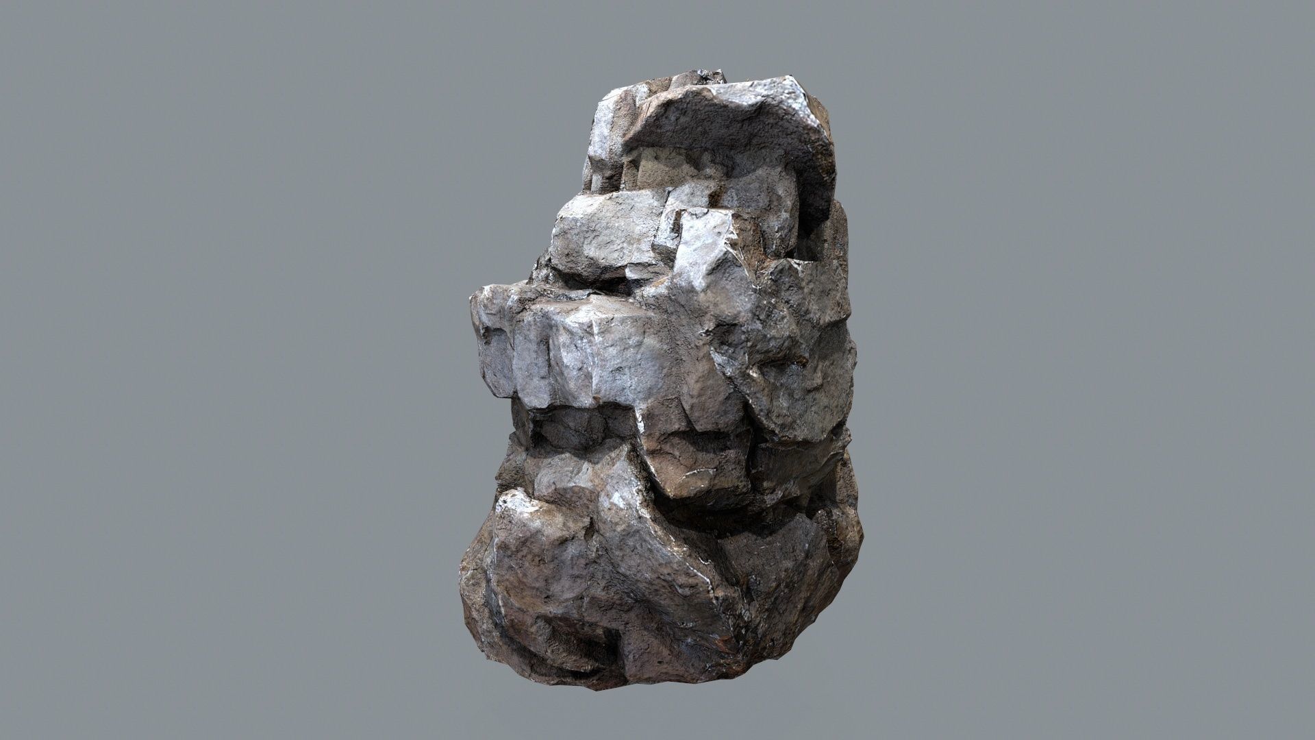 cliff rocks  Low-poly 3D model_11