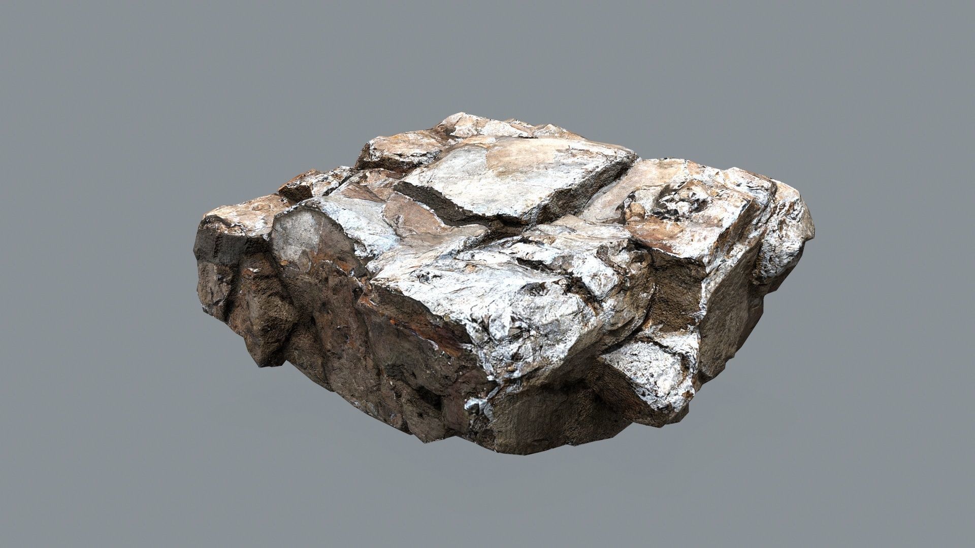 cliff rocks  Low-poly 3D model_12