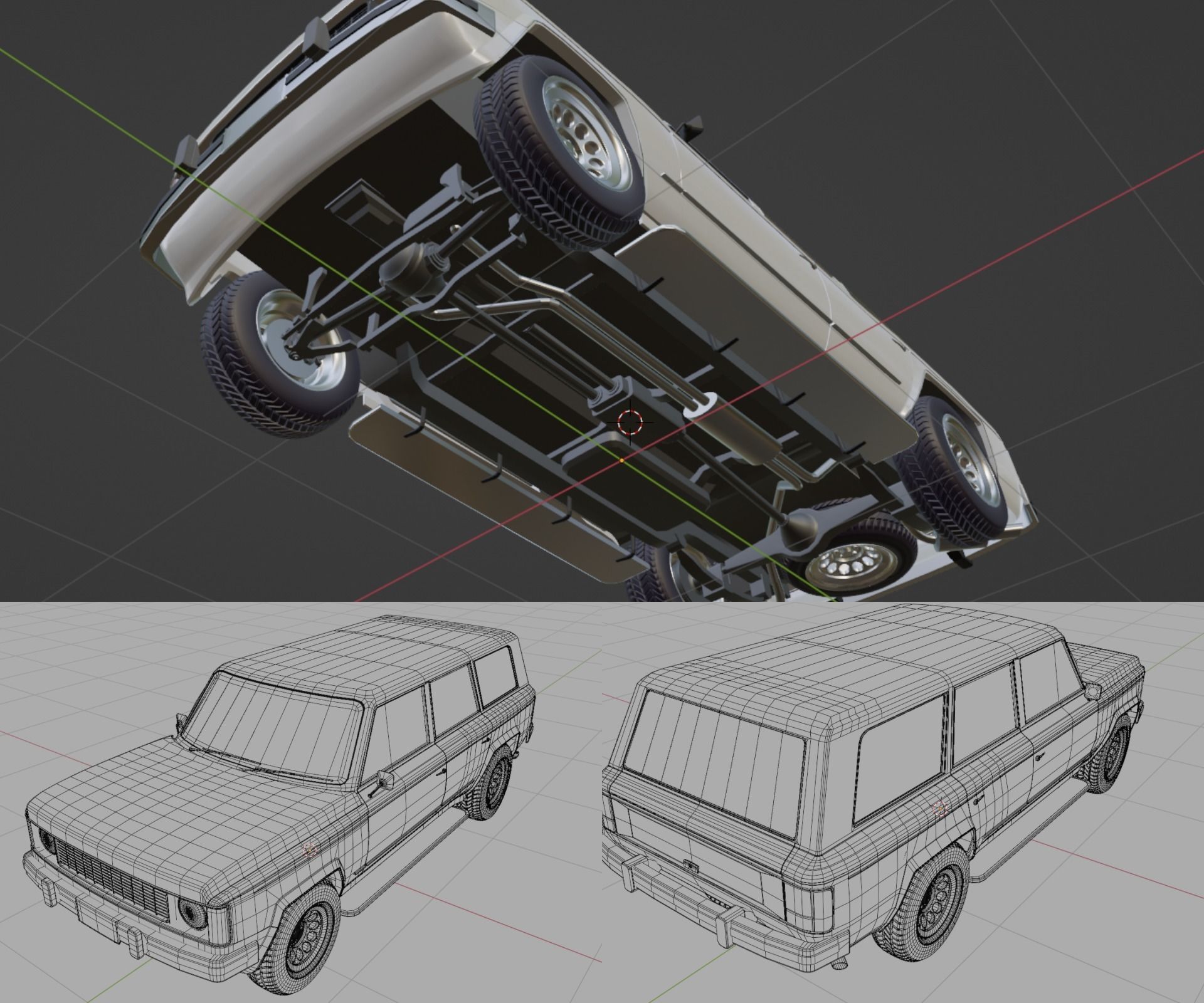 80s generic truck suv pack 3D Model Collection_10