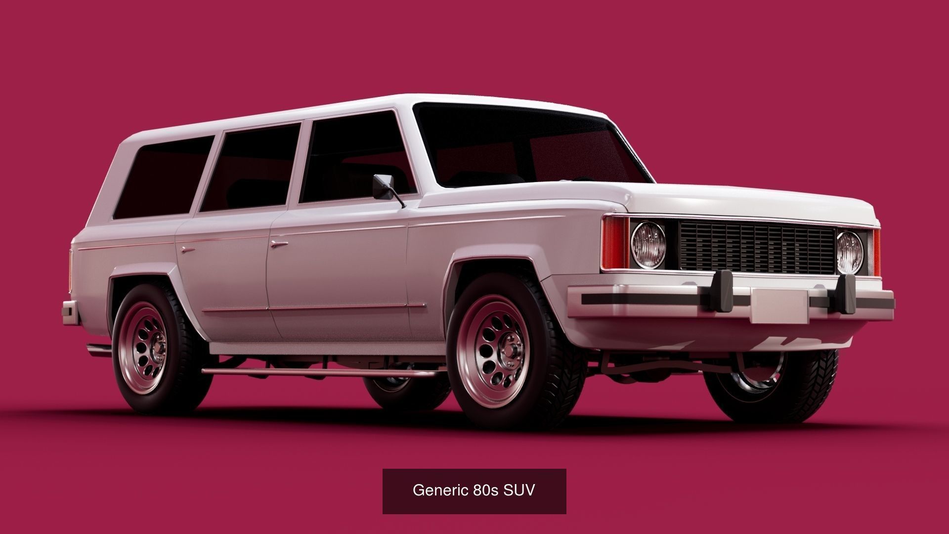 80s generic truck suv pack 3D Model Collection_4
