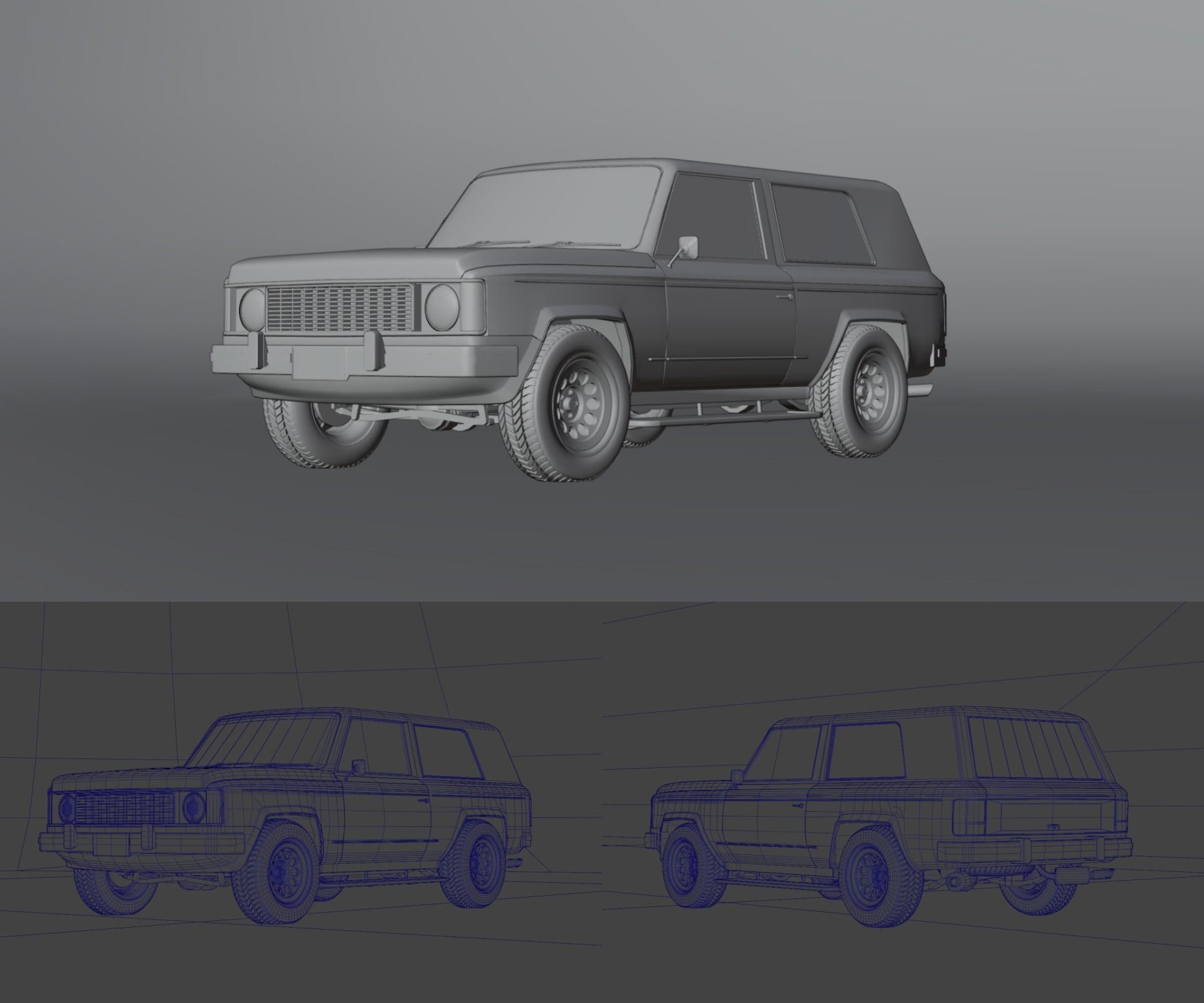 80s generic truck suv pack 3D Model Collection_12