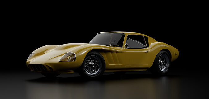 1960s GT coupe  Low-poly 3D model