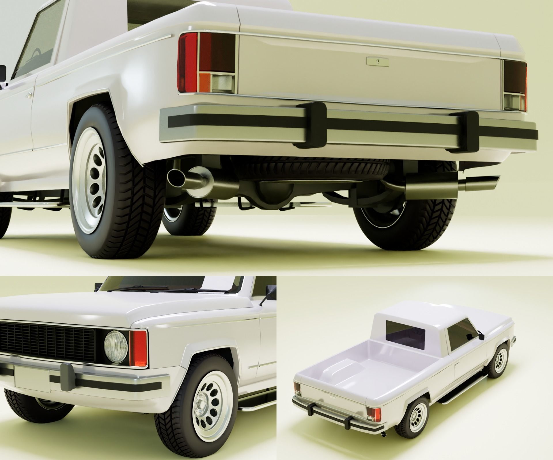 70s 80s Big SUV pack 3D Model Collection_10