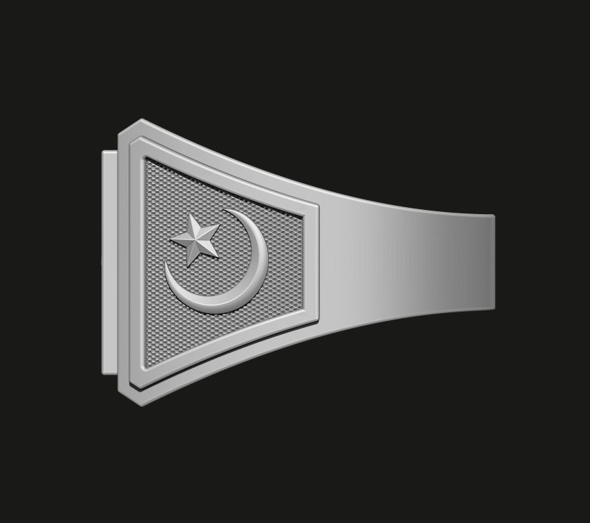 A MAN S RING WITH A HOWLING WOLF Printable Model 3D print model_3