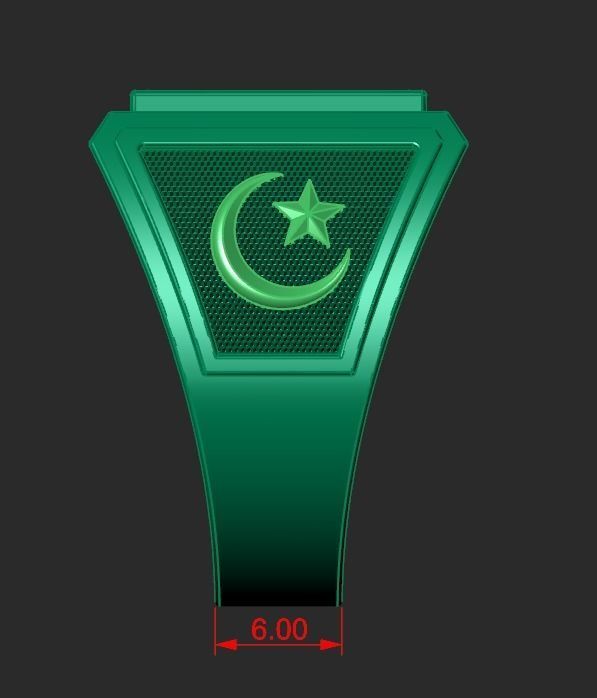 A MAN S RING WITH A HOWLING WOLF Printable Model 3D print model_8