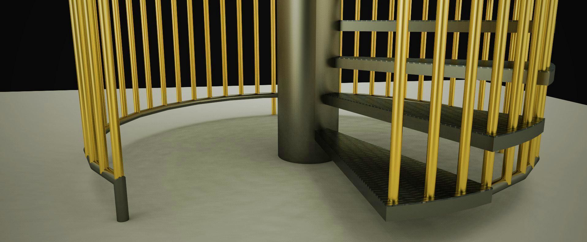 Spiral stairs 3D model_10