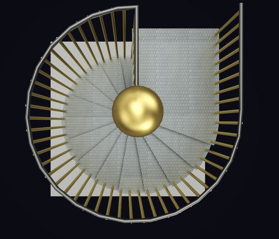 Spiral stairs 3D model_9