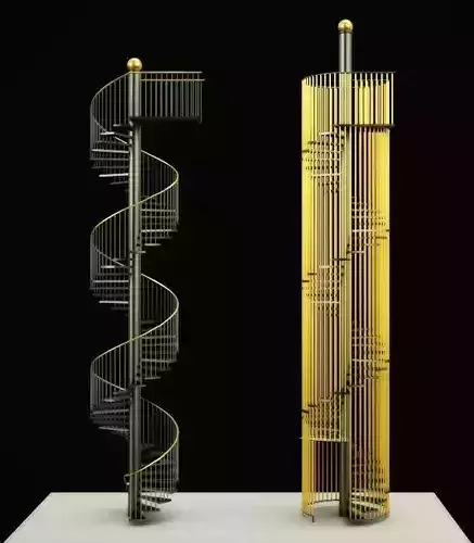 Spiral stairs 3D model