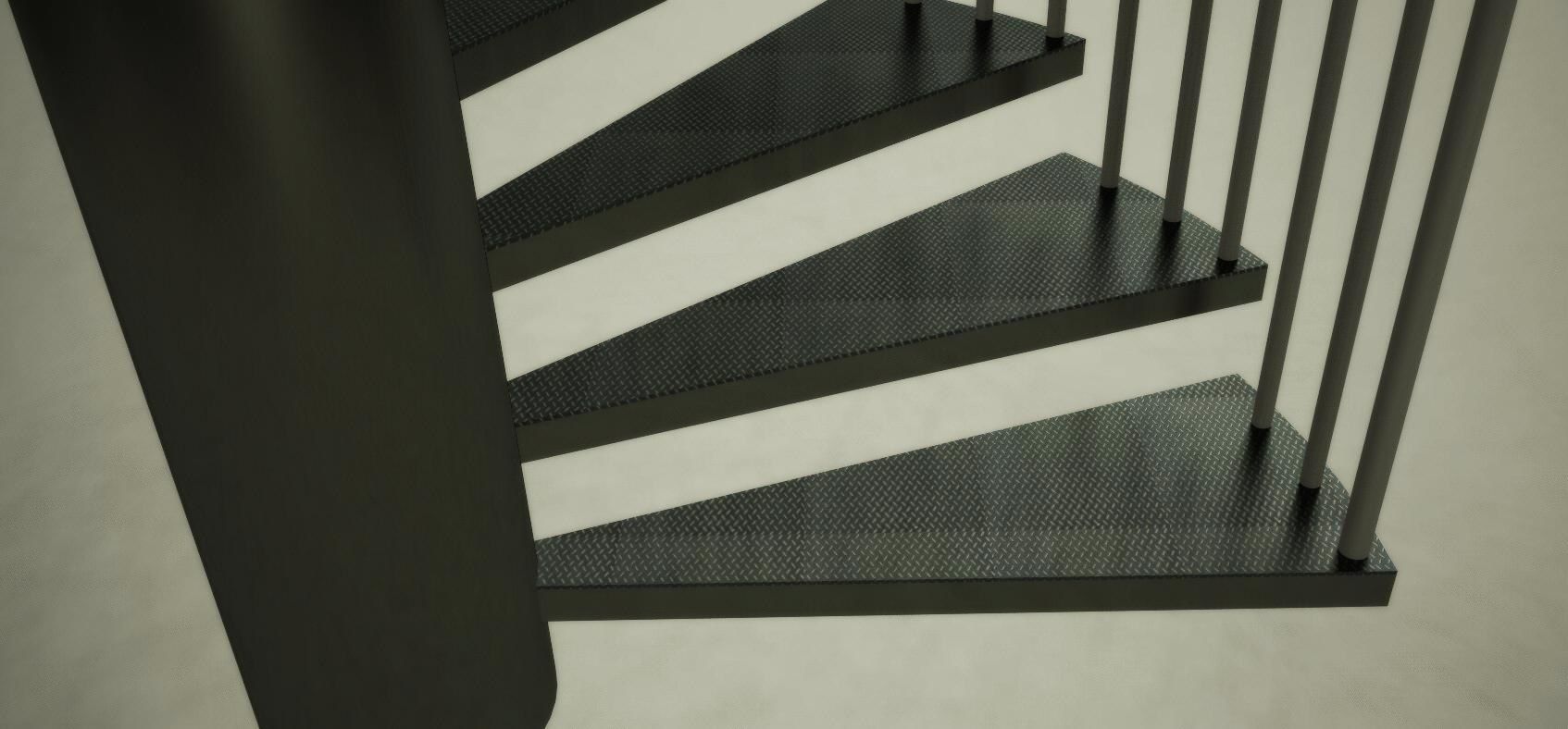 Spiral stairs 3D model_3